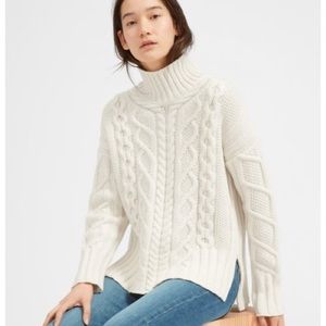Everlane Oversized Cable Turtleneck Sweater